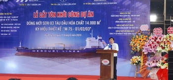 Bạch Đằng khởi công đóng mới loạt 3 tàu dầu-hóa chất 14.000m³