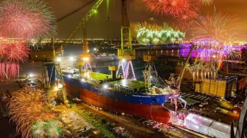 LỄ HẠ THỦY TÀU HÀNG 17.500T TRƯỜNG AN SHIP Hải Phòng, ngày 02 tháng 5 năm 2024